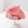 Chapéu de Bebê 6-36 Meses Boina Infantil para Crianças Bebê Menina Outono e Inverno Estilo Coreano Chapéu de Pintor de Lã Tricotado Chapéu da Moda