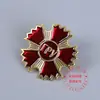 Insignia de estrella de cinco puntas soviética CCCP esmaltada de cobre puro broche pintado de estrella de cinco puntas personalizado insignia metálica