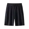 Pantalones Cortos Deportivos de Seda de Hielo de Secado Rápido para Hombre de Color Sólido Sueltos Casuales de Verano Ultra Delgados con Bolsillos