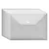 Bolsa A4 com Botão de Pressão Bolsa Transparente para Documentos Estilo Botão de Pressão Bolsa para Arquivos Bolsa para Guardar Provas Estilo Listrado Bolsa para Guardar Provas de Exame