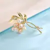 Elegante Simples para o Trabalho Elegante Alto Padrão Gola de Terno Broche de Joia com Zircônia Luxo Nicho Acessórios de Broche
