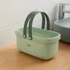 Cesta de chuveiro para dormitório estudantil, cesta portátil para artigos de higiene pessoal, cesta de armazenamento para itens essenciais do banheiro, cesta de chuveiro, cesta de separação seco e úmido