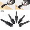 Conjunto de 5 Peças de Martelo de Madeira Preto para Marcenaria Lima Rotativa DIY Acessório para Ferramenta de Retífica Jogo de Ferramentas de Cabeça de Retífica Elétrica