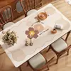 Mantel de Mesa Estilo Crema de Dibujos Animados, Resistente al Calor, Resistente a Altas Temperaturas, Resistente a Manchas, Mantel para Mesa de Café, Resistente al Aceite, Impermeable, Mantel Protector de Escritorio Sin Lavado