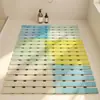 Ducha de Verano Baño Alfombrilla Antideslizante Tira Larga Hueca Drenaje de Agua Alfombrilla para Pies Barrera de Agua Alfombrilla para Piso de Ducha Infantil Alfombra Resistente a la Suciedad