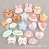 Copyright Oso Brillante Conejo Gato funda de teléfono DIY Clip para el pelo de gel de crema Caja de papelería Hebilla de zapato Accesorios de resina DIY