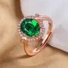 Moda Europea y Americana Color Alto Grado Sentido Anillo Chapado en Oro Rosa 18K Amor Entrelazado Anillo de Compromiso Apertura para Mujer Color Tesoro Moda