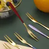Acero inoxidable 304 tenedor de fruta tenedor de postre para pastel tenedor para pastel de luna tenedor de ensalada para el hogar tenedor occidental de celebridad de internet tenedor