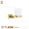 Traje de colgante de baño de oro cepillado de lujo simple transfronterizo de Amazon, toallero de cobre de doble capa para baño