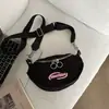 Bolso de Hombro Cruzado de Moda Tendencia Estampado de Letras Otoño 2025 Nuevo Versátil Elegante Correa Ancha Simple Casual para Viajar