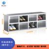 Gabinete de Zapatos de Acero Inoxidable de Fábrica Taller de Purificación Libre de Polvo Laboratorio Hospital Gabinete para Cambiar Zapatos Taburete para Zapatos Gabinete de Zapatos de una o Dos Caras con Puerta