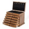 Caja de Joyería de Madera Maciza Gran Capacidad Madera Retro Estilo Chino Joyería Regalo de Boda Caja Práctica