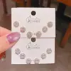Brincos Redondos Geométricos Exquisitos de Zircônia Pequenos e Versáteis Três Pares de Brincos para Mulheres, Luxo Acessível Estilo Coreano Conjunto de Brincos de 6 Peças de Alta Qualidade