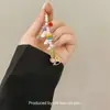 Linda Cadena de Teléfono de Caballo Esmaltada Rosa Anillo de Carrera Colorido Llavero Hecho a Mano DIY Colgante de Bolso