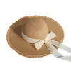 Sombrero de Paja con Encaje Francés para Mujer, Sombrero de Protección Solar para Viajes al Aire Libre y Vacaciones, Moda Elegante para la Costa y Sombrilla de Playa