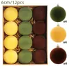 Suministros para Decoración de Árbol de Navidad Amazon 6 cm Paquete de 12 Bolas de Felpa de Terciopelo Bolas Colgantes de Navidad
