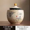 Recipiente de cerâmica vintage para chá, ornamento de conjunto de chá, pote selado para armazenamento doméstico, pote de armazenamento para chá verde, chá Pu'er e chá preto