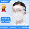 Fornecimento de fábrica HD dupla face transparente máscara facial anti-névoa anti-poeira anti-respingo anti-espeto máscara de proteção facial completa