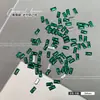 Zirconia Rectangular Dorada para Uñas Mini Pedrería de Fondo Plano Decoraciones Populares para Uñas Pedrería Dorada Larga en Tira Pedrería para Uñas Francesas