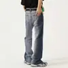 Jeans para Hombres y Mujeres Pareja Micro Campana Sueltos Gorditos Estilo Coreano Cintura Alta Apariencia Delgada Modernos Pantalones Largos Modernos