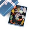 Siete tipos de combinación de materiales, colgante de resina de grava, pulsera de grava colorida, piedra natural pulida, joyería de piedra cruda