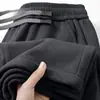 Comercio Exterior Transfronterizo Pantalones Deportivos de Pana para Hombre Otoño Invierno Engrosados Cálidos Rectos Casuales Sueltos Pierna Ancha Pantalones Casuales