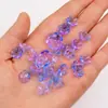 Contas Coloridas em Vidro Degradê Flor de Lírio-do-Vale com Furos, Tampas de Flor, Botões de Flor, Acessórios para Enfeitar Grampos de Cabelo Estilo Antigo DIY