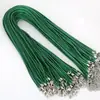 10 collares de cuerda de cuero de 1,5/2 mm con hebilla ajustable, cuerda tejida, para hacer joyas, collares y pulseras.