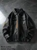 Novas Jaquetas Masculinas de Outono e Inverno, Jaquetas Casuais de Couro, Jaquetas de Motociclista Masculinas, Jaquetas Masculinas de Couro PU com Lapela Estilo Coreano Slim Fit