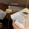 Conjunto de duas peças para meninas com top falso, shorts casual, conjunto de camiseta infantil de manga curta, conjunto de verão de duas peças para meninas