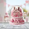 Impresión Plana Transfronteriza 2D Plano Rosa Casa de Dulces Giratoria 360 Grados, con Detalles de Barra de Dulces