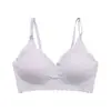 Sujetador Inalámbrico Sexy de Seda de Hielo Sin Costuras Ultrafino Sensación Nude Nueva Copa Trapezoidal con Hebilla en U Sujetador Deportivo para Mujer
