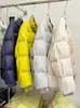 Chaqueta de plumas acolchada de punto estilo europeo, patchwork, falso dos piezas para mujer, nuevo modelo de invierno, abrigo acolchado de plumón de pato blanco, casual holgado, moderno