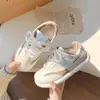 Tenis Planos Blancos Color Crema para Mujer, Versátiles de Nicho 2026 Nuevos Chic de Primavera con Plataforma, Zapatos Deportivos Casuales