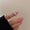 Anillo Minimalista para Dedo Índice para Mujer, Lujo Ligero de Alta Gama con Diseño de Estrella, Anillo Abierto de Nicho Microincrustado
