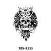 Tbs Cross-Border se especializa en Pegatinas de Tatuaje de Animales en Blanco y Negro y Florales Coloridos para Medio Brazo, Unisex, Estilo Europeo y Americano