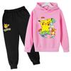 Conjunto de Sudadera para Niños y Niñas Sudadera con Capucha Pikachu Jersey Casual Moderno Lindo Nuevo Estilo