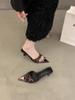 Sandalias de Punta Fina Estilo Francés para Mujer, Nuevas Sandalias de Tacón Alto con Estampado de Leopardo para el Verano 2026 para Combinar con Vestidos