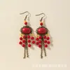 Estilo Étnico Exótico Tassel Tocados para Mujer Vintage Para Tomar Fotos Antiguo Eyebrow Drop Tocados Bohemios