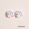 Dibujos animados lindo gatito lazo diy pegamento crema material carcasa teléfono móvil joyería hecha a mano resina pequeños accesorios
