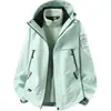 Forro de forro polar compuesto Olyron de grafeno, cremallera impermeable, insignia intercambiable, chaqueta con capucha tres en uno