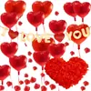Decoración para Fiesta del Día de San Valentín 2026 Arreglo de Globos en Forma de Corazón 'Te Amo' Juego de Pétalos de Rosa Venta al por Mayor Personalización