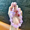 Cadena para Teléfono con Nudo de Lazo Agrietado por Hielo y Cuentas Transfronteriza Llavero de Coche Accesorios Colgante para Llavero de Bolso Regalo Venta al por Mayor