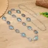 Corrente de Cintura de Metal Estilo Étnico Boêmio Moderno e Versátil Novo Retro Turquesa Cinto para Vestido Feminino