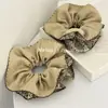 Scrunchie Dupla Face Estilo Coreano para Mulheres, Elástico de Coque de Alta Qualidade, Corda de Cabelo Elegante de Celebridade da Internet, Faixa de Cabelo Floral