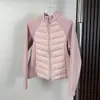 Nueva Chaqueta Ligera de Plumas Otoño e Invierno 2024 para Mujer Cuello Casual Moda Ropa de Fitness Costuras Cálida Chaqueta de Yoga