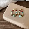 Nuevos Pendientes de Perlas de Estilo Chino Tendencia Nacional Estilo Bohemio de Vacaciones Simples Diarios Clásicos Pendientes de Tachuela para Cheongsam Hanfu