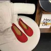 Zapatos de Mujer de Moda Versátiles Nuevos para Primavera y Verano, Planos de Suela Plana, sin Cordones, Puntera Redonda, Estilo Retro