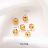 Boutique de acessórios banhados a cobre com ouro real 24K acessórios ocos com furo passante acessórios para joias artesanais diy pulseira colar cabaça