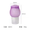 Produto Popular Transfronteiriço: Frasco Dispensador de Silicone de Grau Alimentício, Conjunto Portátil para Viagem, Frasco de Armazenamento Multifuncional para Cosméticos e Cremes